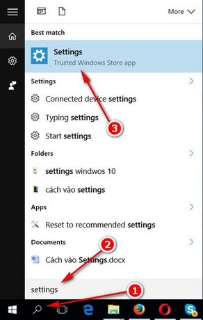 Cách vào Settings Win 10, truy cập Settings, mở Settings trên Windows 10