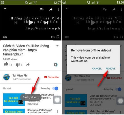xem video offline trên youtube cho iphone