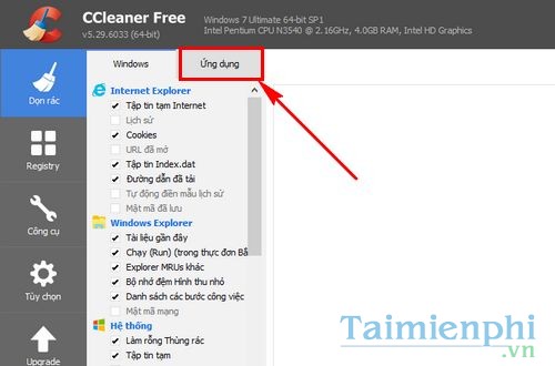 Cách xóa nhanh lịch sử duyệt Web trên Chrome, Firefox, Edge, IE bằng CCleaner