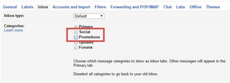 Cách xóa tab Xã hội & Quảng cáo trong Gmail