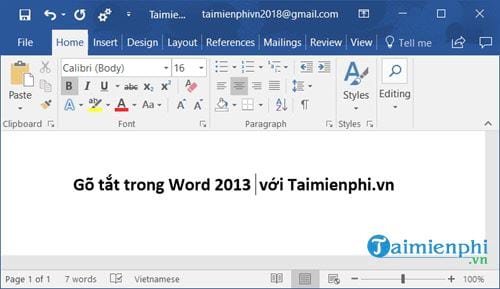 Cài đặt gõ tắt trong Word 2013, soạn thảo văn bản nhanh hơn