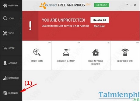 Cài đặt ngôn ngữ tiếng Việt cho Avast Free Antivirus