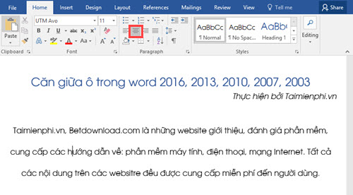 can giua word