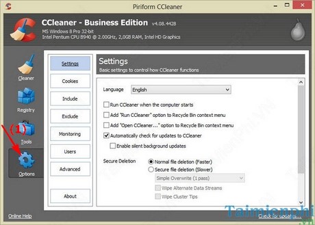 thiet lap ccleaner tu dong chay cung windows