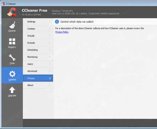 ccleaner v5 45 bi xoa so vi thu thap du lieu su dung 2