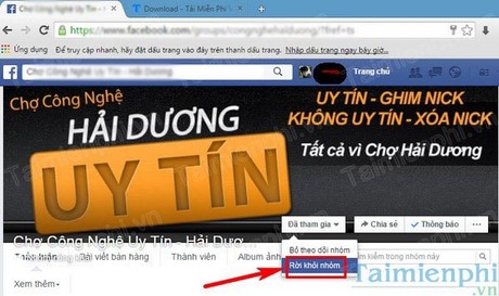 chan nguoi khac them vao nhom tren facebook