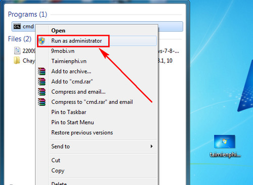 mo cmd voi quyen administrator tren windows