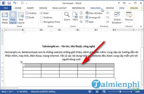 Chỉnh khoảng cách dòng trong table Word