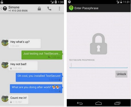 Chống xem lén tin nhắn bằng TextSecure Private Messenger