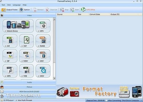 Chuyển đổi Video sang 3GP với Format Factory