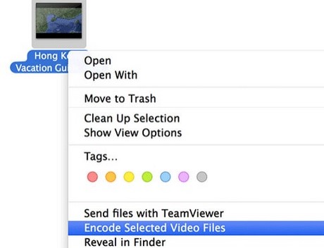 Chuyển đổi Video trên Mac OS X với Finder