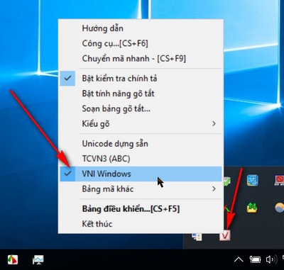 Chuyển từ Unicode sang VNI Windows không gõ được tiếng Việt?