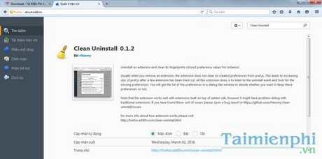 clean uninstall go add on tren firefox