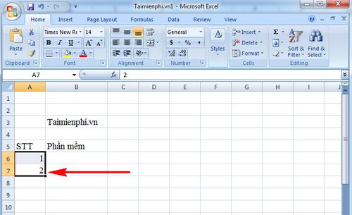 Công thức đánh số thứ tự trong Excel