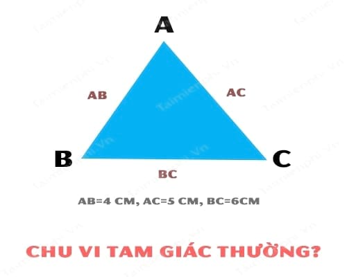     Cách tính chu vi hình tam giác
