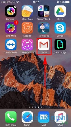 dang nhap gmail tren iphone