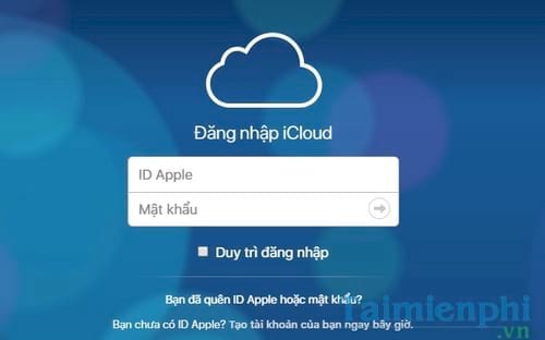 dang nhap icloud tren may tinh 2