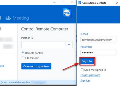 dang nhap teamviewer