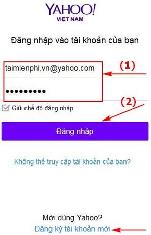 Yahoo Mail, đăng nhập Yahoo Mail, login mail Yahoo