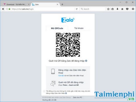 Đăng nhập Zalo trên máy tính bằng trình duyệt web, đăng nhập Zalo bằng trình duyệt web