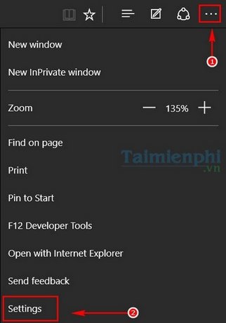 Tạo Bookmark trên Microsoft Edge