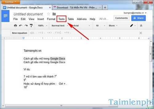 Đếm số từ trên Google Docs, xem số ký tự trên Goole Docs