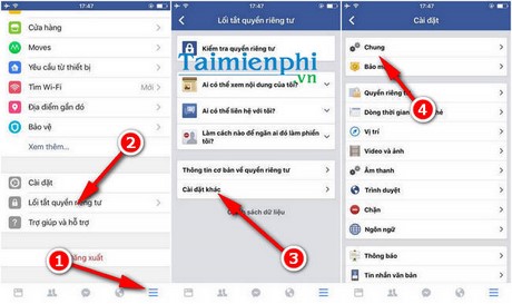 doi mat khau facebook tren iphone