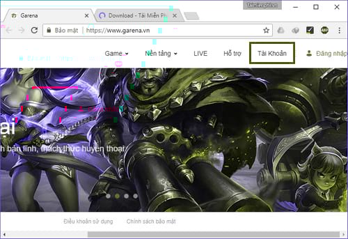 doi mat khau garena thay doi pass garena