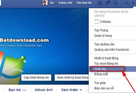 chuyen ngon ngu facebook sang tieng anh