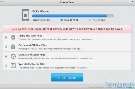 giai phong dung luong iphone 