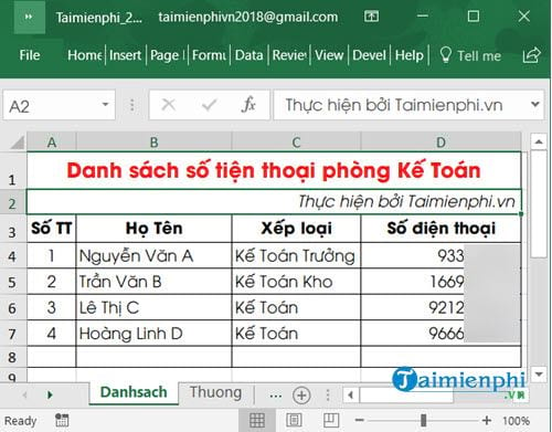 Excel - Làm xuất hiện số 0 trước số điện thoại di động