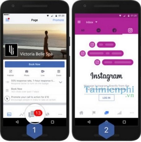 Facebook Pages, Messenger và Instagram sẽ có hòm thư chung