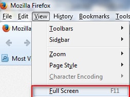 Firefox - Duyệt web ở chế độ Full màn hình