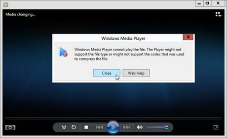 fix loi Windows Media Player cannot play the file