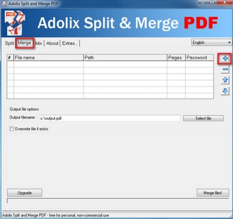 ghep noi file pdf bang Adolix Split Merge PDF
