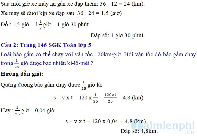 giai bai tap toan 5 trang 145 146 sgk luyen tap chung