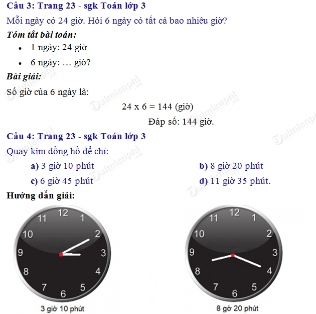 giai toan 3 trang 23 sgk luyen tap 2