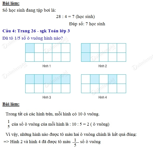 giai toan 3 trang 26 sgk luyen tap 2