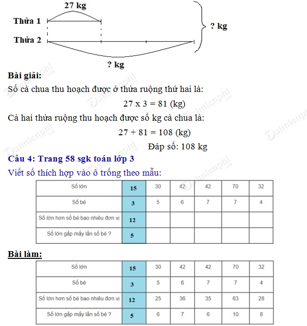giai toan 3 trang 58 sgk luyen tap 2