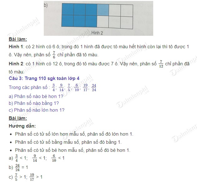 giai toan 4 trang 110 sgk phan so va phep chia so tu nhien 2