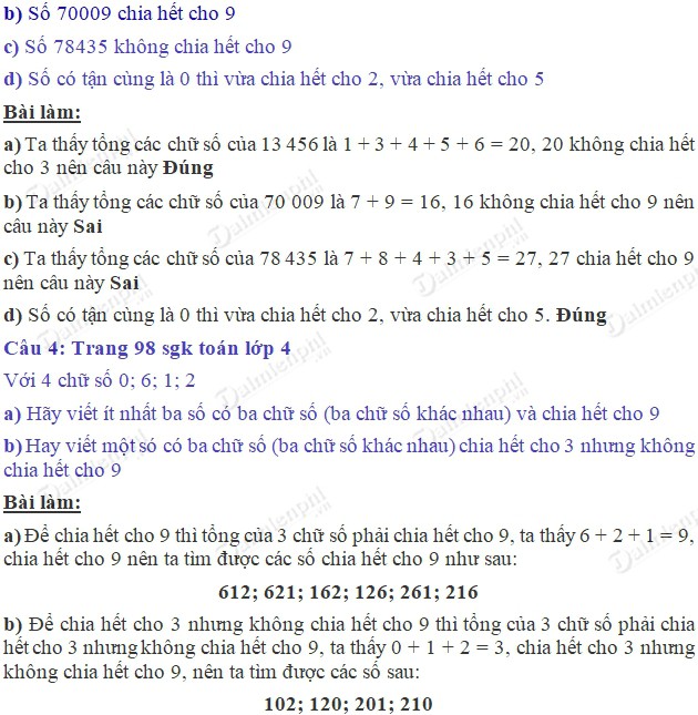 giai toan 4 trang 98 sgk luyen tap 2