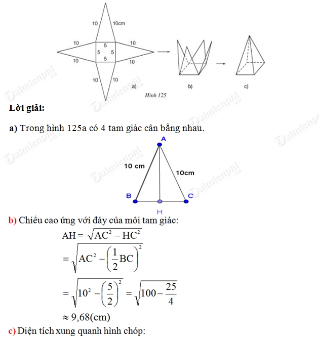 giai toan dien tich xung quanh cua hinh chop deu