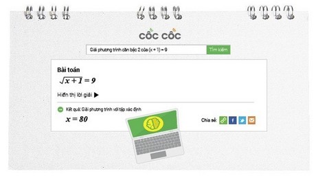Hướng dẫn giải toán trên trên CocCoc
