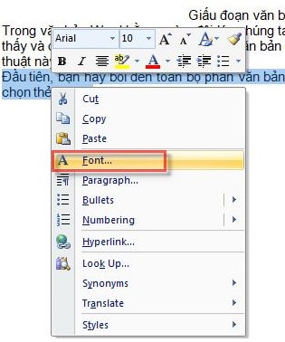 Giấu đoạn văn bản trong Word giau doan van ban trong word