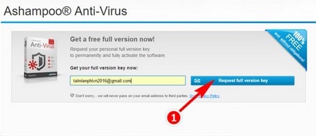 ban quyen mien phi Ashampoo AntiVirus 2014 1 year