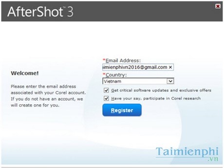 giveaway corel aftershot mien phi