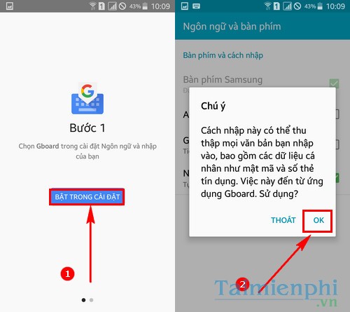 Gửi ảnh động GIF với Google Keyboard trên Android