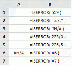 Hàm ISERROR trong Excel, kiểm tra biểu thức được cung cấp 1