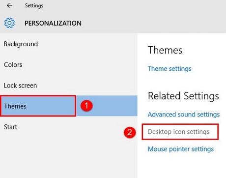 hiển thị biểu tượng My Computer trên Win 10, show icon my computer win 10
