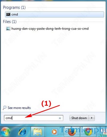 Copy, Paste dòng lệnh trong cửa sổ CMD
